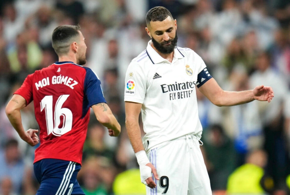 Benzema gây thất vọng ngày trở lại sau chấn thương. Ảnh: AP.