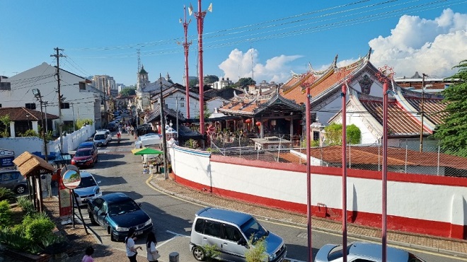 Một góc phố cổ và Quảng trường Malacca (Malaysia).