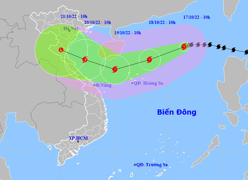 The expected track of Nesat (Source: NCHMF)