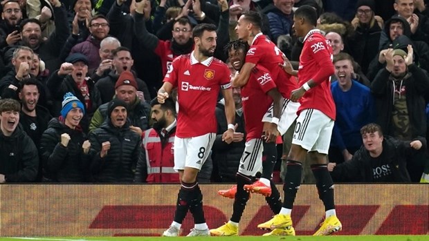 Manchester United chỉ còn kém top 4 đúng 1 điểm. (Nguồn: PA)