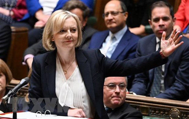 hủ tướng Anh Liz Truss phát biểu trước Hạ viện tại thủ đô London ngày 19/10/2022. (Ảnh: AFP/ TTXVN))