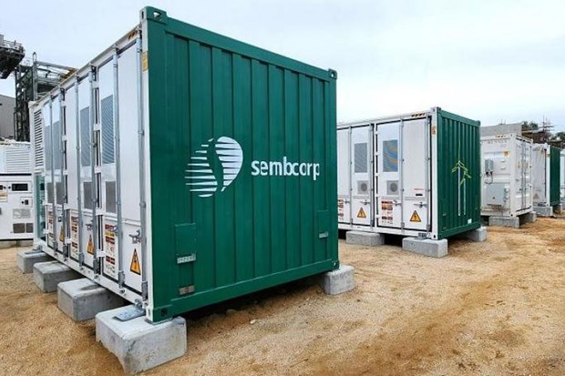 Energy storage systems are container-like batteries that can store surplus energy from the sun or wind for later use. (Photo: SEMBCORP INDUSTRIES)