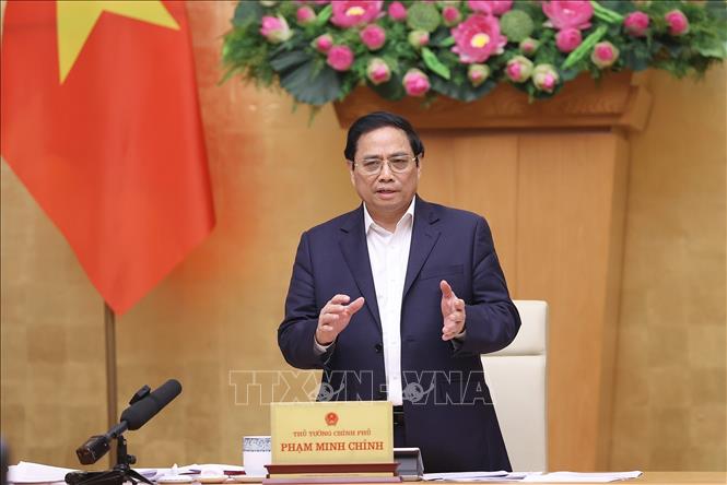 Thủ tướng Phạm Minh Chính kết luận Phiên họp Chính phủ thường kỳ tháng 10 năm 2022. Ảnh: Dương Giang/TTXVN