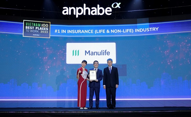 Manulife Việt Nam tiếp tục dẫn đầu ngành bảo hiểm trong bảng xếp hạng 'Top 100 Nơi làm việc tốt nhất'