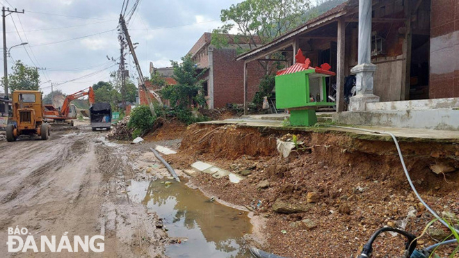 Công trình hiện đang thi công dang dở.