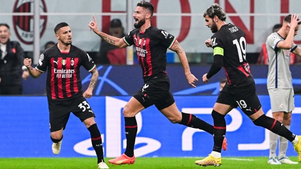 Giroud góp công lớn đưa Milan vào vòng 1/8. (Nguồn: Getty Images)