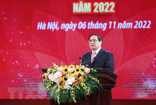 Thủ tướng Phạm Minh Chính phát biểu. (Ảnh: Dương Giang/TXVN)