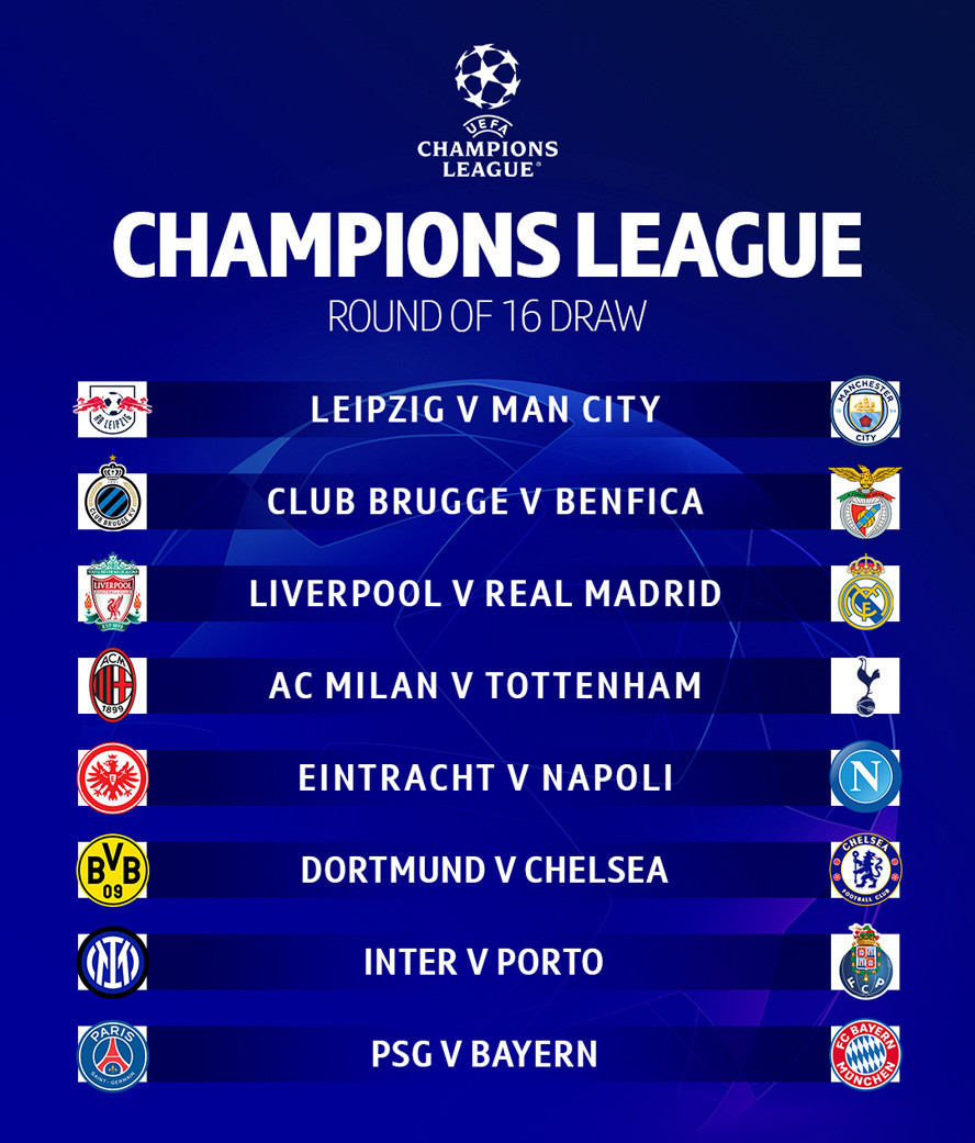 8 cặp đấu vòng 1/8 Champions League 2022/23