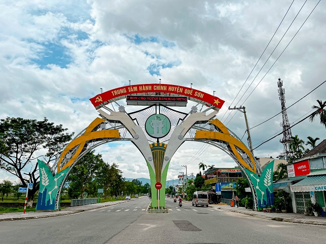 Thị trấn Đông Phú đang phấn đấu để đạt tiêu chí đô thị loại 4.