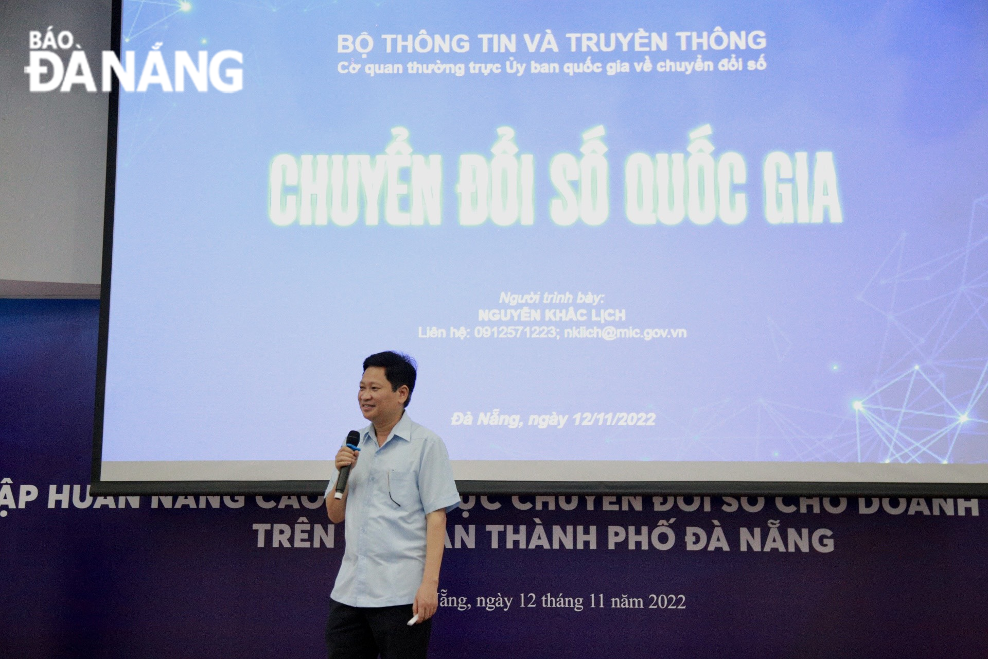 As assessed by Mr. Nguyen Khac Lich, the Director of the National Digital Transformation Department under the Ministry of Information and Communications, Da Nang shows off great potential in the field of digital transformation. Photo: CHIEN THANG