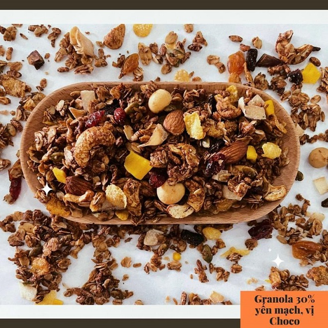 Hạt ngũ cốc Granola EnFood đạt chuẩn chất lượng, thành phần. 