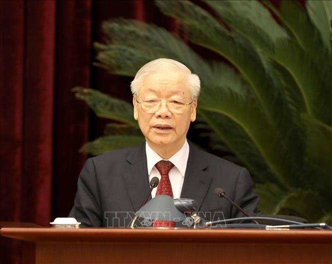 Tổng Bí thư Nguyễn Phú Trọng phát biểu chỉ đạo hội nghị. Ảnh: Phương Hoa/TTXVN