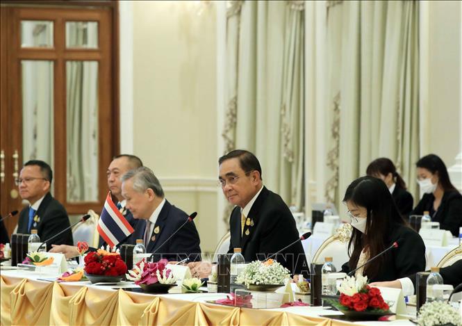 Thủ tướng Thái Lan Prayut Chan-o-cha phát biểu. Ảnh: Thống Nhất/TTXVN