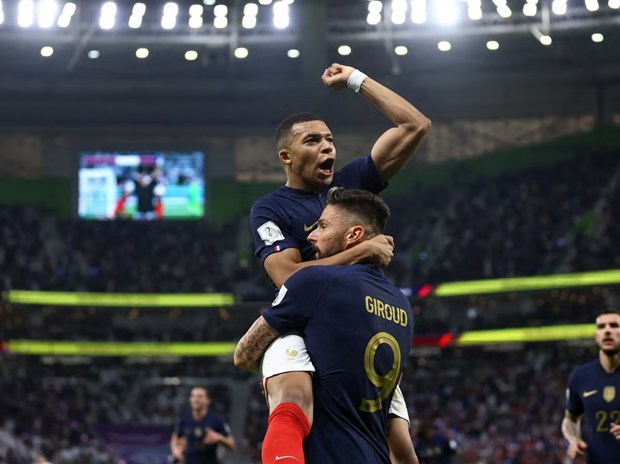 Mbappe thăng hoa đưa Pháp thẳng tiến vào tứ kết World Cup 2022. (Nguồn: Getty Images)