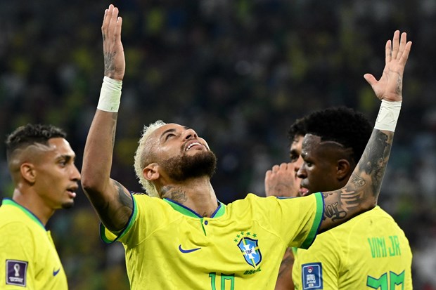 Neymar trở lại ấn tượng để giúp Brazil thắng đậm. (Nguồn: Getty Images)