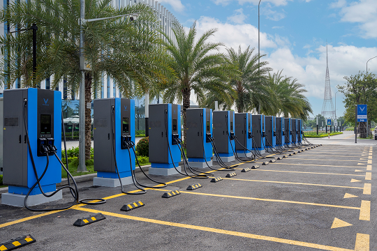 An electric vehicle charging station of VinFast. (Photo courtesy of the company)