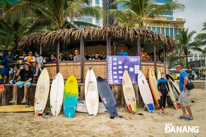 Colourful surfboards