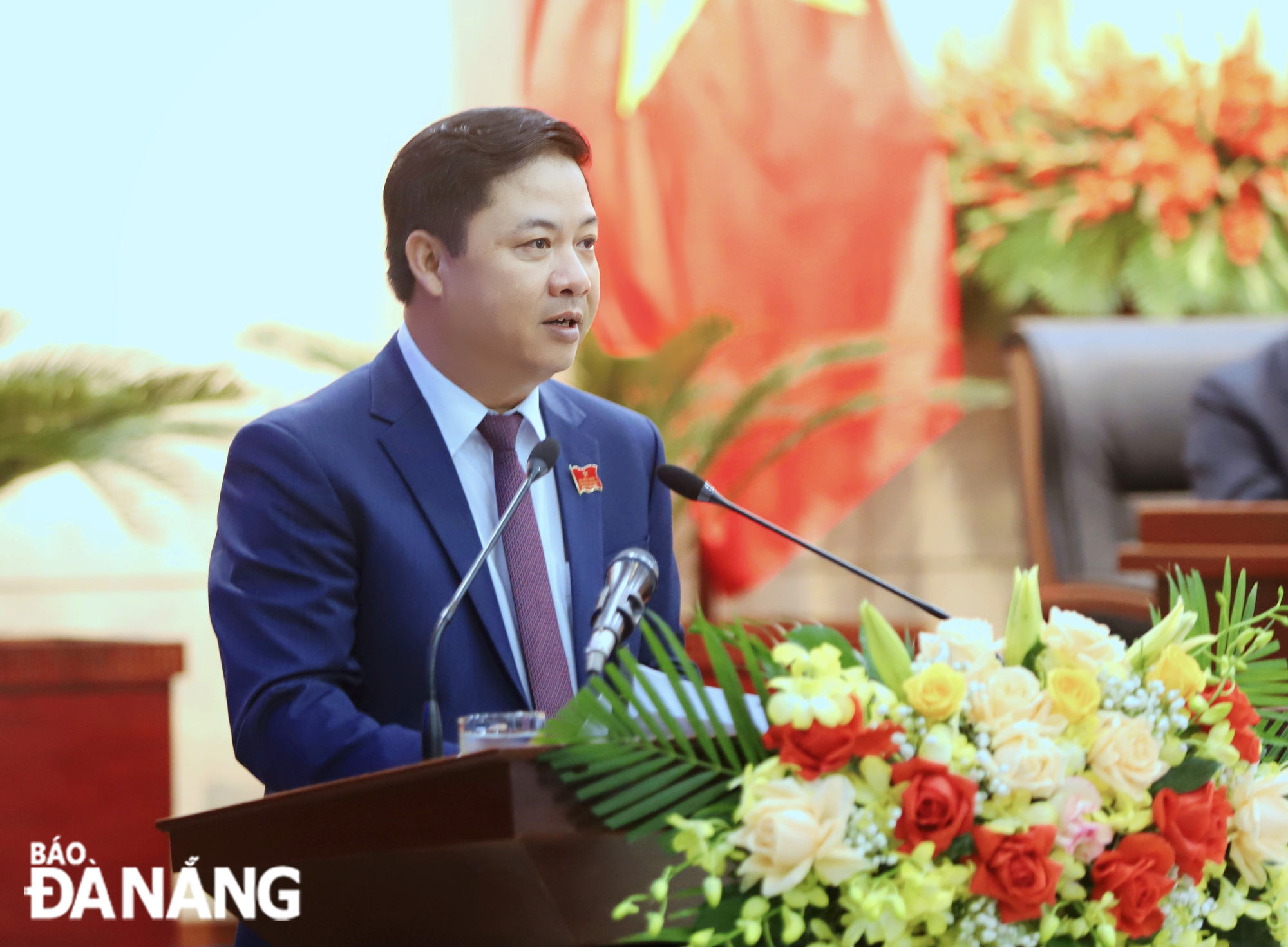 Chairman of the municipal People's Council Luong Nguyen Minh Triet delivered the opening speech. Photo: N. PHU