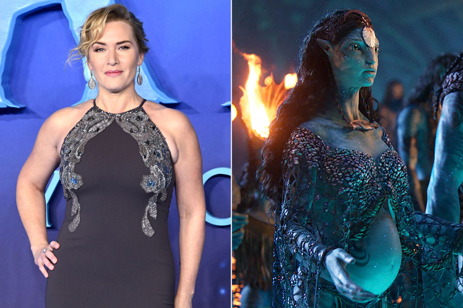  Nữ minh tinh Kate Winslet vào vai Ronal - vợ của thủ lĩnh Tonowari trong phim Avatar 2. Ảnh: ew.com