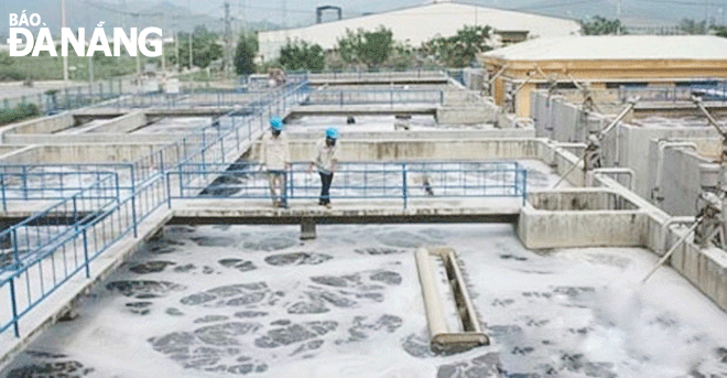 Sau khi được đầu tư nâng cấp, Trạm xử lý nước thải tập trung Khu công nghiệp Hòa Khánh có thể xử lý công suất tối đa 7.000m3/ngày đêm. Ảnh: ANH NHƯ