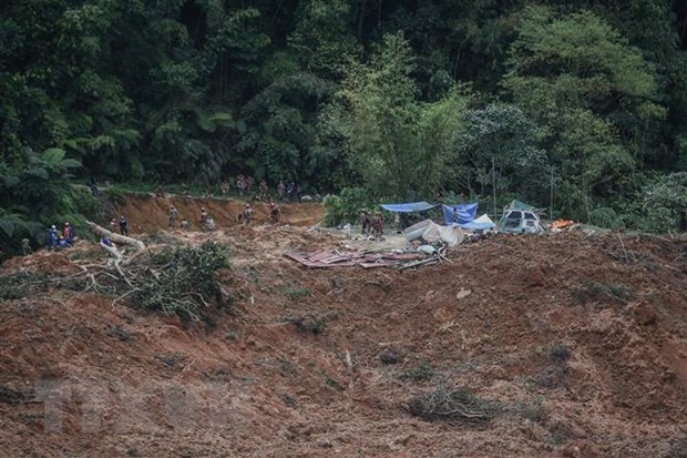 Scene of a landslide in Malaysia (Photo: AFP)
