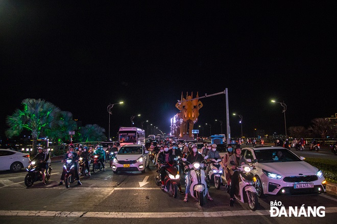 People flocked to local streets to celebrate Christmas.