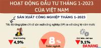 Hoạt động đầu tư tháng 1-2023 của Việt Nam