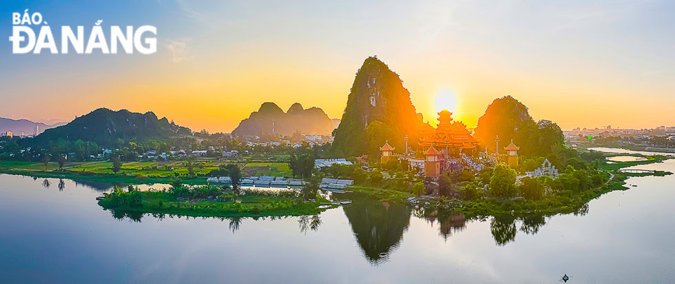 The Marble Mountains Tourist Area at dawn