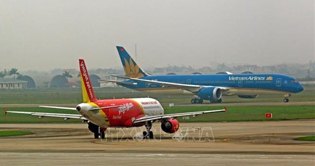 Planes of some Vietnamese airlines (Photo: VNA)