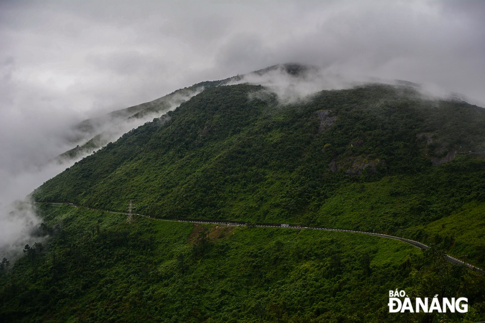 Clouds swirl around the Hai Van Pass