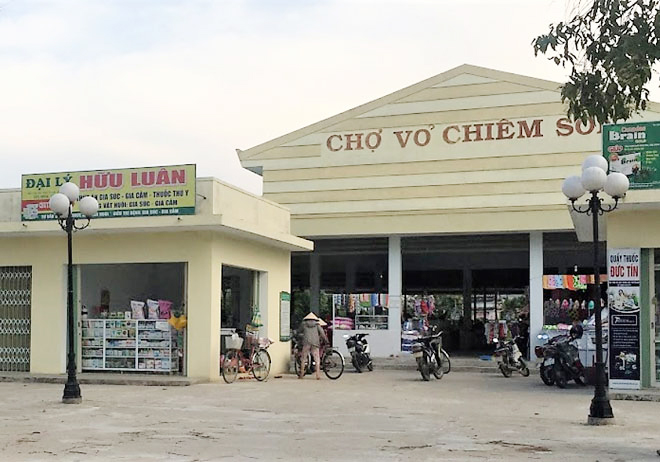 Chợ Vỏ Chiêm Sơn, xã Duy Trinh, huyện Duy Xuyên, tỉnh Quảng Nam. Ảnh: S.T 