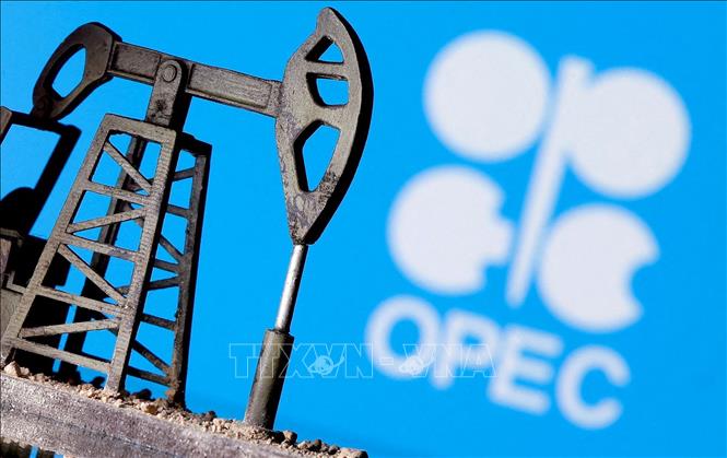 Hình ảnh 3D về biểu tượng Tổ chức Các nước xuất khẩu dầu mỏ (OPEC). Ảnh: REUTERS/TTXVN