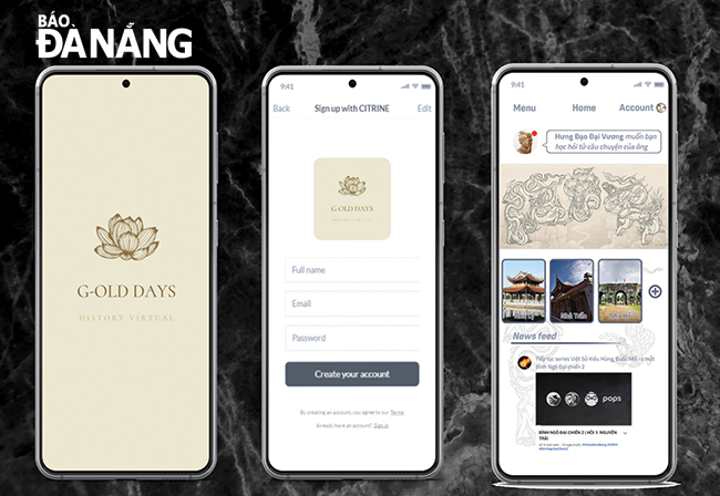Vietnamese historical stories are provided through the G-Old Days app. Photo: X.HAU