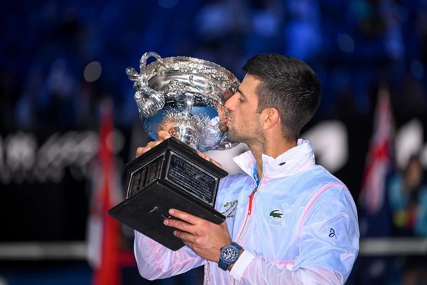Novak Djokovic lần thứ 10 vô địch Australian Open. (Nguồn: Getty Images)