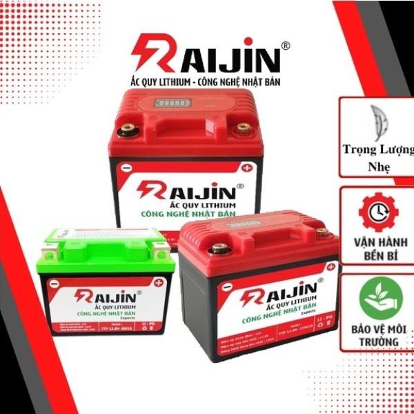 Ắc quy Lithium Raijin, acquy thông minh và siêu bền cho xe máy, ô-tô