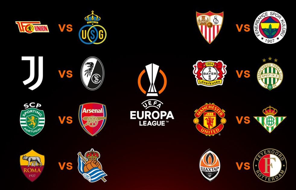 Vòng 1/8 Europa League: Man United đối đầu Real Betis, Arsenal đụng độ Sporting Lisbon