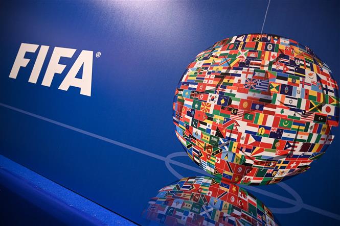 Logo của FIFA tại một cuộc họp báo ởThổ Nhĩ Kỳ. Ảnh: Báo Tin tức