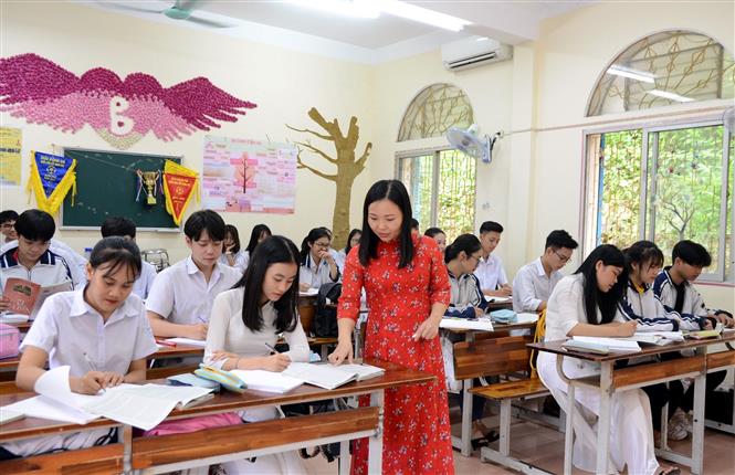 Công tác dạy học trên địa bàn tỉnh Tuyên Quang. Ảnh: Vũ Quang/TTXVN.