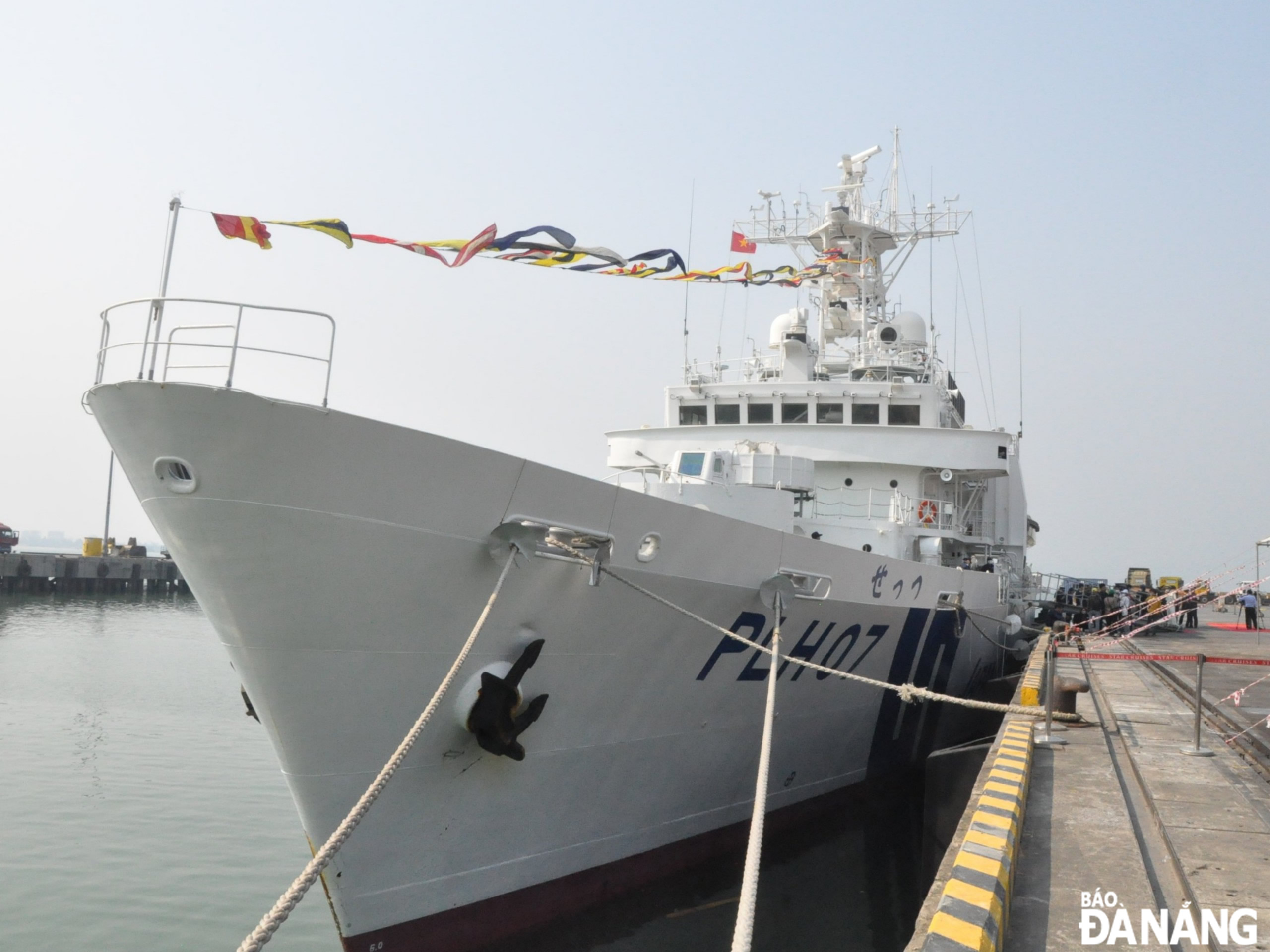 The Settsu ship docked at the Tien Sa Port. Photo: LE HUNG