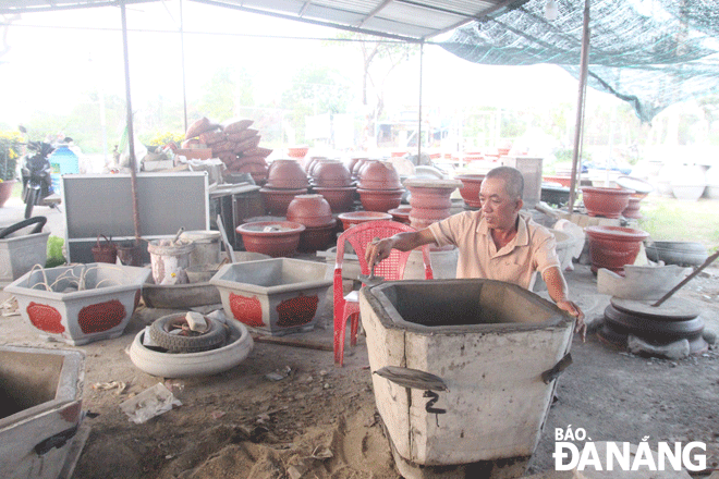 Mr. Nguyen Thanh Lam effectively used capital from the Da Nang Farmer Support Fund to invest in materials and plant varieties to develop production scale and increase income. Photo: N.Q