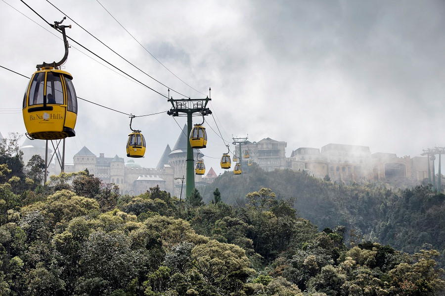 A cable car system at the Sun World Ba Na Hills
