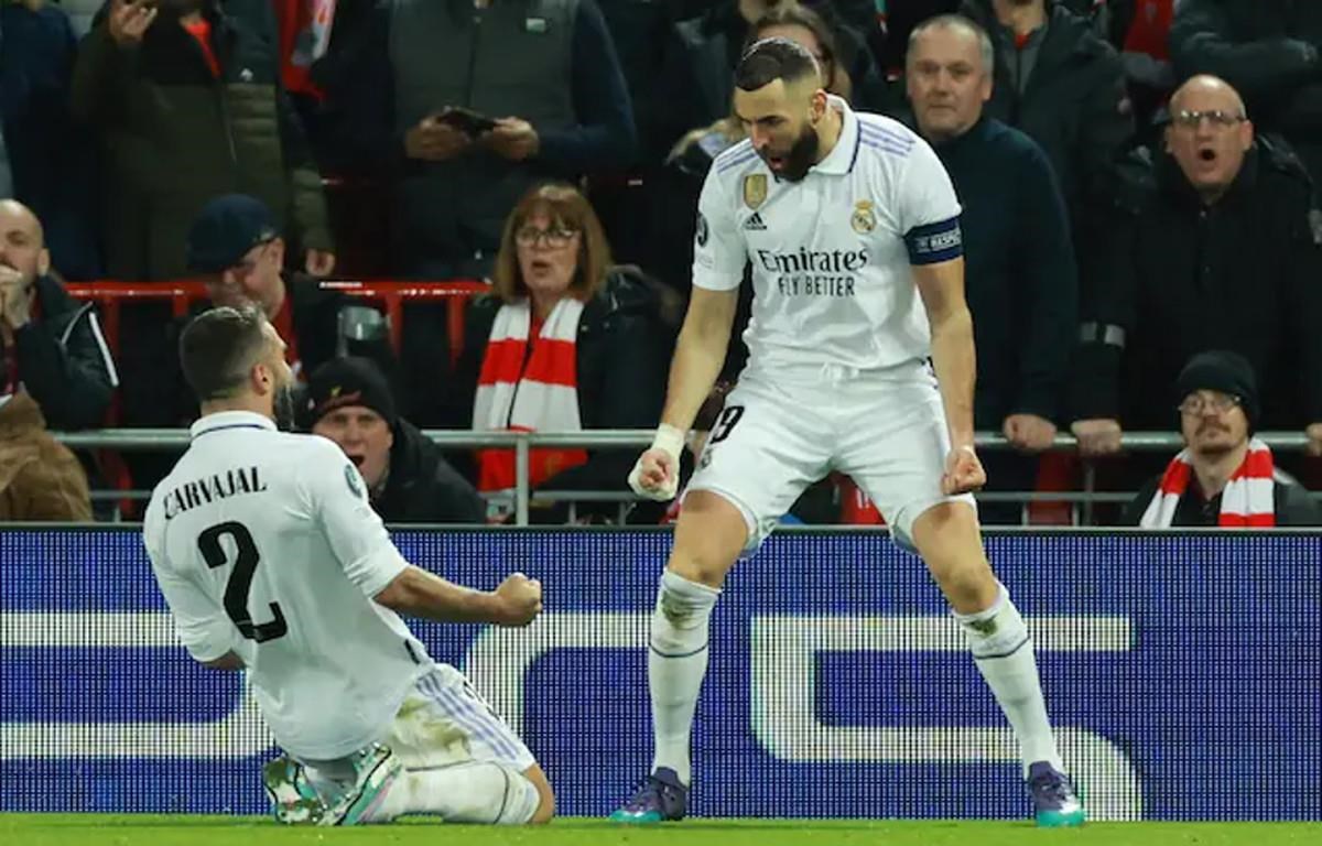 Benzema tỏa sáng mang chiến thắng về cho Real. (Nguồn: Getty Images)