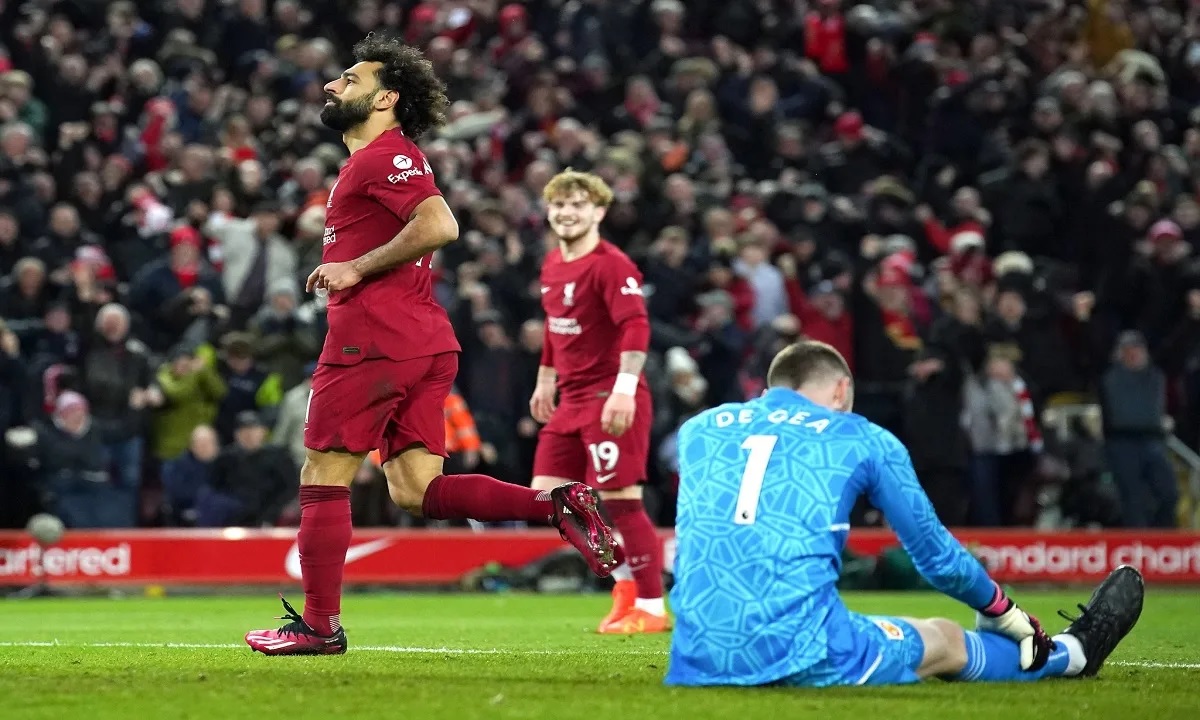 De Gea bất lực trước các chân sút của Liverpool. (Nguồn: Getty Images)