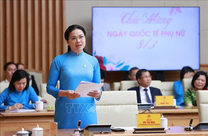 Chủ tịch Hội Liên hiệp Phụ nữ Việt Nam Hà Thị Nga. Ảnh: Dương Giang/TTXVN