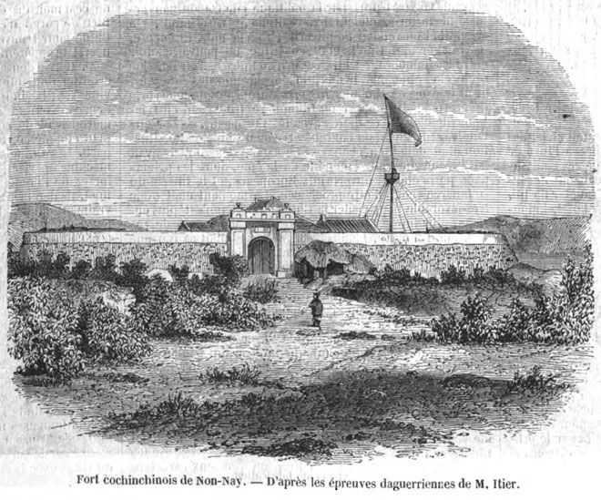 Bức ảnh Đồn binh Non Nay chụp vào năm 1845. (Ảnh tư liệu)