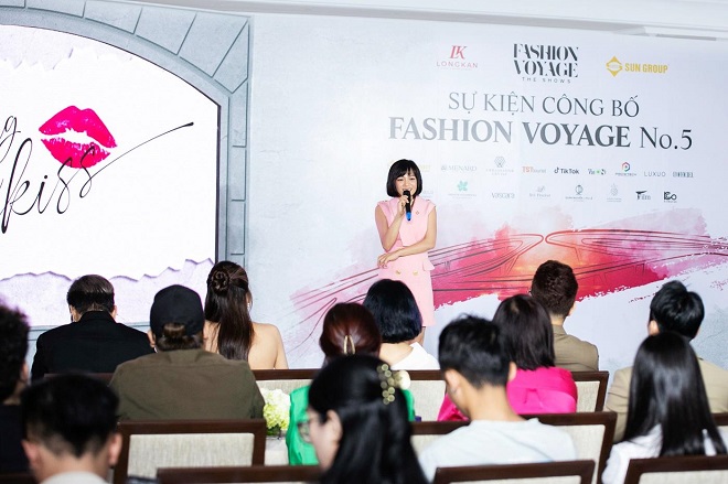 Đại diện Sun Group chia sẻ tại buổi họp báo công bố Fashion Voyage số 5.
