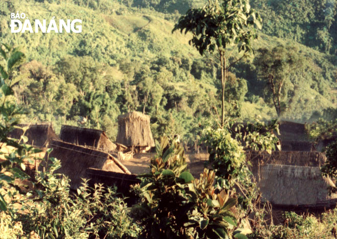 Làng của người Ca Dong ở huyện Nam Trà My, tỉnh Quảng Nam. Ảnh: P.V.B