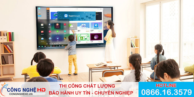 Màn hình tương tác thông minh cho giáo dục và doanh nghiệp tại công nghệ HD.