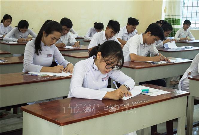 Các thí sinh tham gia Kỳ thi Trung học phổ thông Quốc gia tại Kiên Giang. Ảnh tư liệu: Hồng Đạt/TTXVN