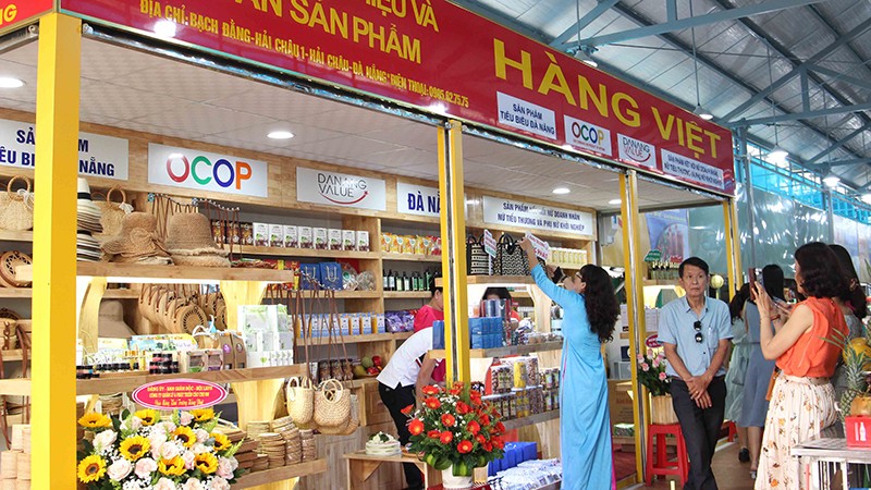 The OCOP product selling booth at Da Nang's Han Market